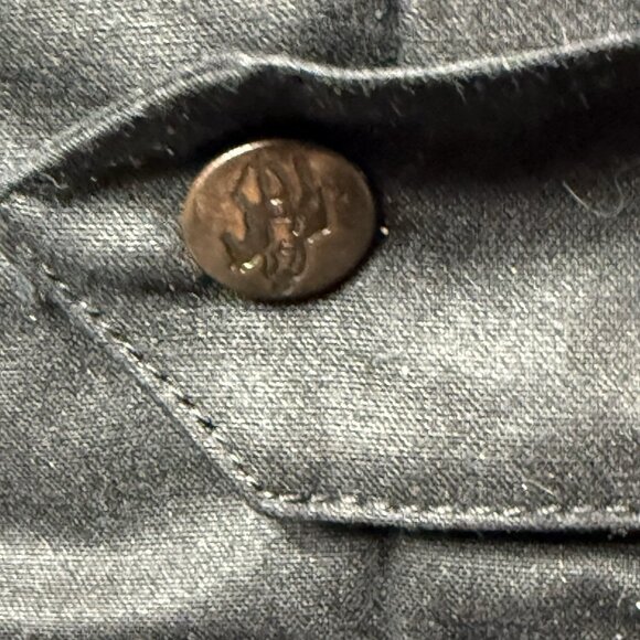 Outback Trading Co Bush Trader Duster Coat Black Medium Waxed Oilskin Western - Picture 4 of 15